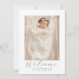 Baby Foto Moderne Geburtsankündigung Ankündigung