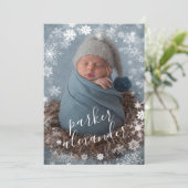 Baby Foto Moderne Geburtshinweise (Stehend Vorderseite)