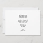 Baby Foto Moderne Handschrift Geburtshilfe danke (Rückseite)