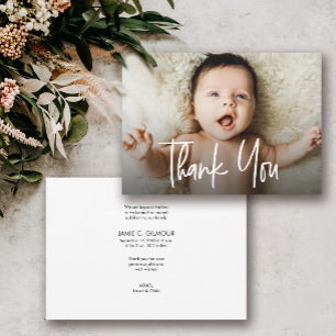 Baby Foto Moderne Handschrift Geburtshilfe danke