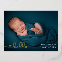 Baby Foto Moderne Herzkalligraphie Geburt