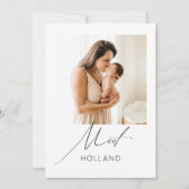 Baby Foto Moderne Minimalistische Ankündigung (Vorderseite)