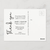 Baby Foto Modernes Geburtsdatum Ankündigung einfac Postkarte (Rückseite)