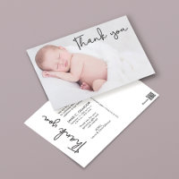 Baby Foto Modernes Geburtsdatum Ankündigung einfac