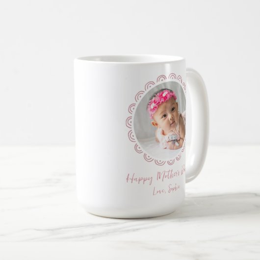 Baby Foto Muttertag Kaffeetasse (VorderseiteRechts)