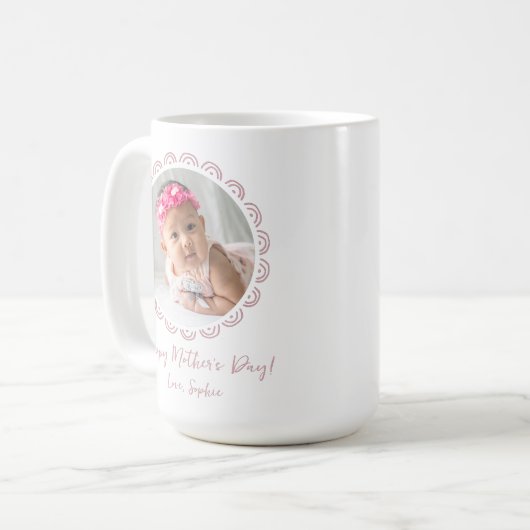 Baby Foto Muttertag Kaffeetasse (Vorderseite Links)