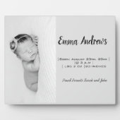 Baby Foto Name Birth Personalisiert  Fotoplatte (Vorderseite)