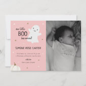 Baby Foto Neuborn Herbstankündigung Ankündigung (Vorderseite)