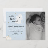 Baby Foto Neuborn Herbstankündigung Ankündigung (Vorderseite)