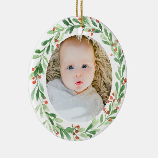 Baby Foto Ornament - Erste Weihnachtszeit (Rechts)