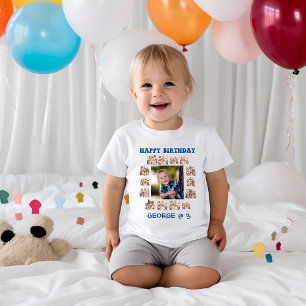 Baby Foto Party Tiere Thema Geburtstag T-shirt