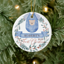 Baby Foto Personalisiert Baby's 1. Weihnachten Keramik Ornament