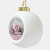 Baby Foto Personalisiert Weihnachtsgeschmack Keramik Kugel-Ornament (Rechts)