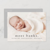 Baby Foto Postkarte (Vorne/Hinten)