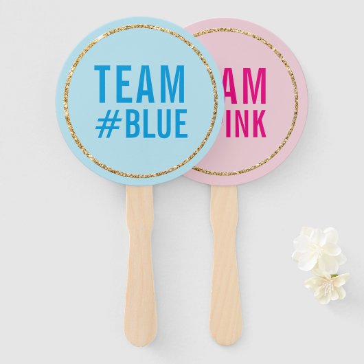 BABY FOTO PROP Geschlecht offenbart blauen Jungen Fächer (Vorne und Hinten)