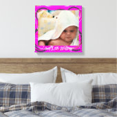 Baby Foto Rosa Abstrakte Rahmen Canvas drucken Leinwanddruck (Insitu (Schlafzimmer))