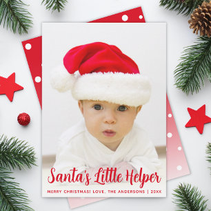 Baby-Foto Santas kleiner Helfer Rot Weihnachten