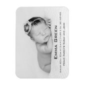 Baby Foto Script Geburtsname Personalisiert Magnet (Vertikal)