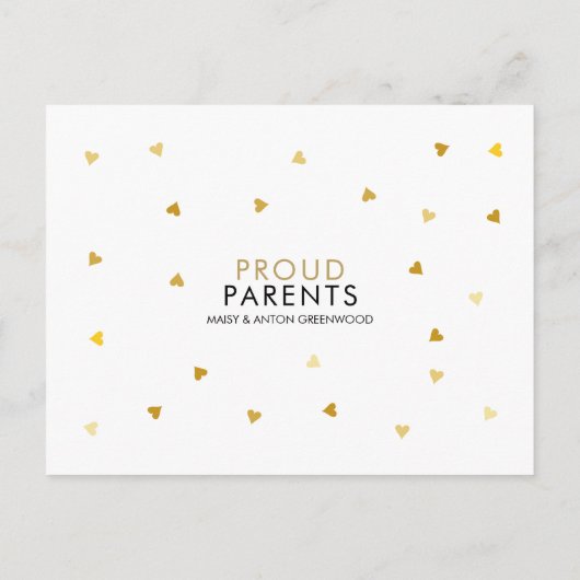 Baby Foto Script Liebe Chic Modern Birth Ankündigungspostkarte (Rückseite)