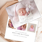 Baby Foto Sip'n'See Ankündigung Einladung