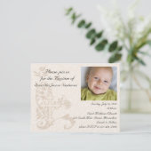 Baby Foto Taufe Einladung (Stehend Vorderseite)