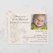 Baby Foto Taufe Einladung (Vorne/Hinten)