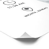 Baby Foto und Statistik Poster (Ecke)