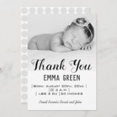 Baby Foto Vielen Dank, dass Sie die Ankündigung (Vorne/Hinten)