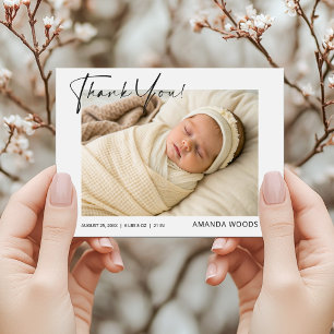 Baby Foto Vielen Dank, dass Sie die Ankündigung de Postkarte