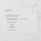 Baby Foto Vielen Dank, dass Sie die Ankündigung Postkarte (Rückseite)