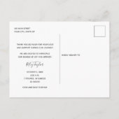 Baby Foto Vielen Dank, dass Sie die Ankündigung Postkarte (Rückseite)