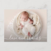 Baby Foto Vielen Dank, dass Sie die Ankündigung Postkarte (Vorderseite)