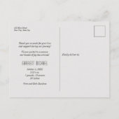 Baby Foto Vielen Dank, dass Sie die Geburtsankündi Postkarte (Rückseite)