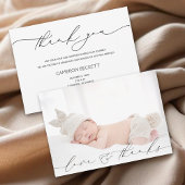 Baby Foto Vielen Dank, dass Sie die Geburtsmeldung Ankündigung