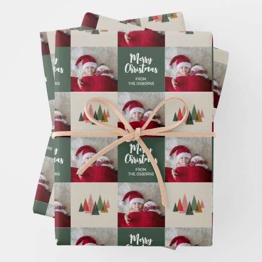 Baby Foto Weihnachtswackelpapier Geschenkpapier Set (Beispiel)