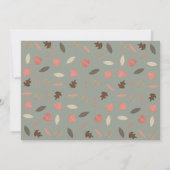 Baby Foto Woodland Animals Monogram Birth Ankündigung (Rückseite)