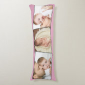Baby Foto ZigZag Picture Montage Personalisiert Seitenschläferkissen (Vorderseite Vertikal)