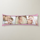 Baby Foto ZigZag Picture Montage Personalisiert Seitenschläferkissen (Vorderseite)
