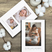 Baby Fotos Collage Birth Announction Flat Card