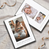 Baby Fotos Collage Birth Announction Flat Card