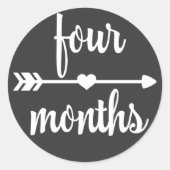 Baby Four Months Meilenstein Stickers (Vorderseite)