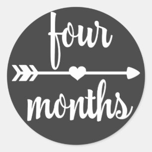 Baby Four Months Meilenstein Stickers