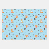 Baby Fox Animal Sleeping Paw Prints Tracks Geschenkpapier Set (Vorderseite 2)