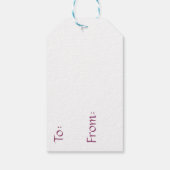 Baby Fox bei Blume Geburtstagsparty Geschenkanhänger (Rückseite)