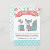 Baby Fox Bücher für Babybuchanfragen Einladung (Vorne/Hinten)