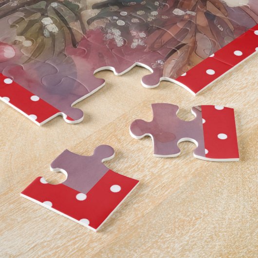 Baby Fox Christmas Large Square Puzzle (Seite)