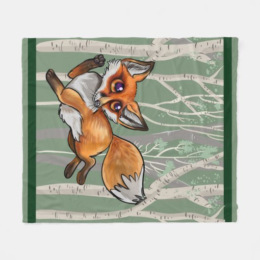 Baby Fox Fleecedecke (Vorderseite (Horizontal))