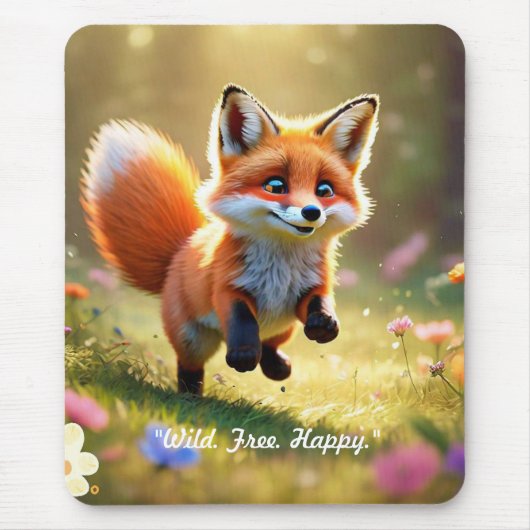 "Baby Fox Frolics" Mousepad (Vorne)