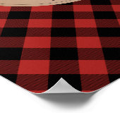 Baby Fox Kariertes Personalisiertes Kinderzimmer A Poster (Ecke)