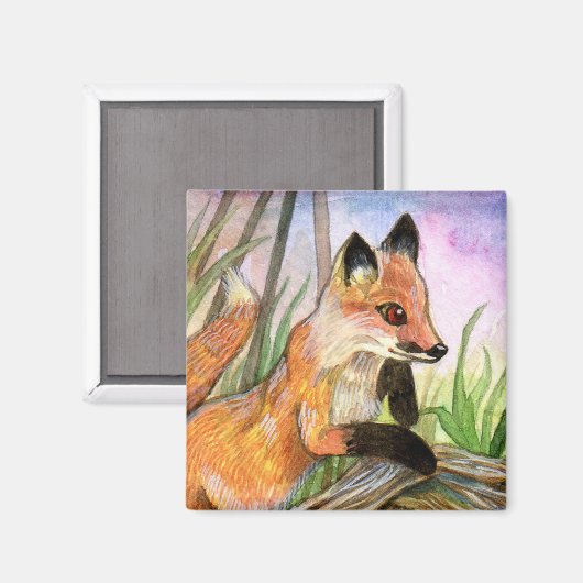 Baby Fox Magnet (Vorderseite/Rückseite)